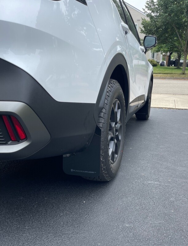 Kia Sportage Mud Flap - Rally Armor - UR Black Flap/Metallic Black Logo - Black - `23-`25